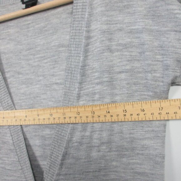 Club Monaco 100% Merino Wool Cardigan Sweater Women S Grey Button Up 236 - Picture 7 of 10